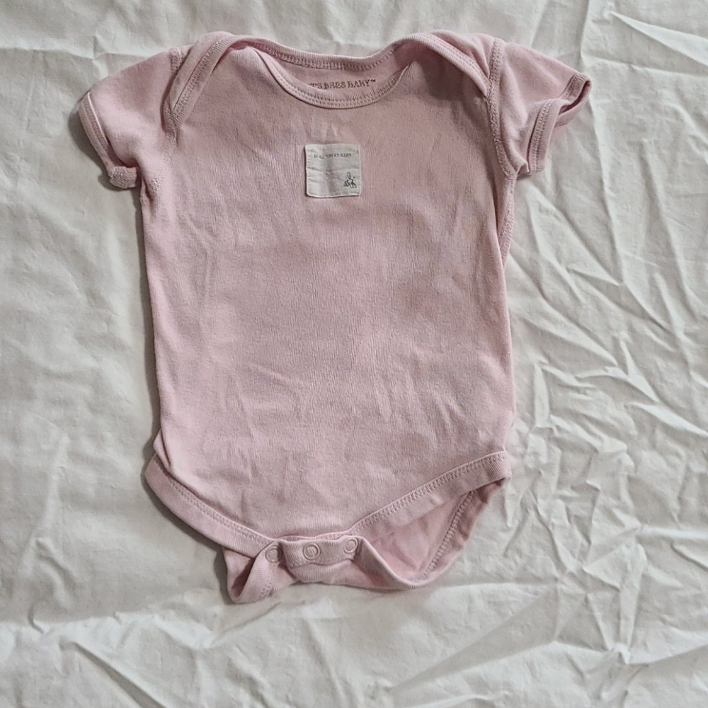 Burt's Bees Baby Pink Bodysuit, 3-6 mos